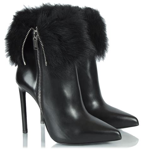 ysl boots fur|saint laurent boots clearance.